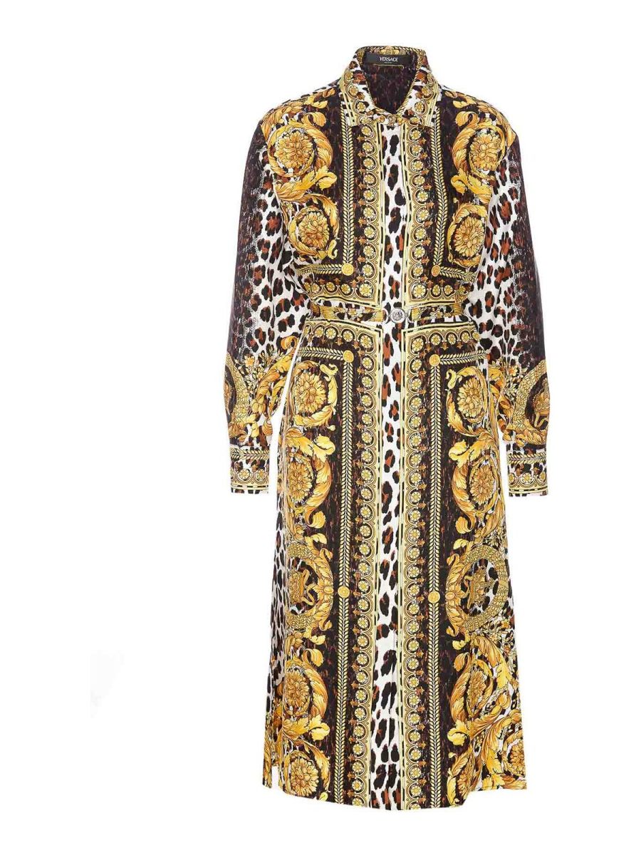 Versace Robe Au Genou - Noir