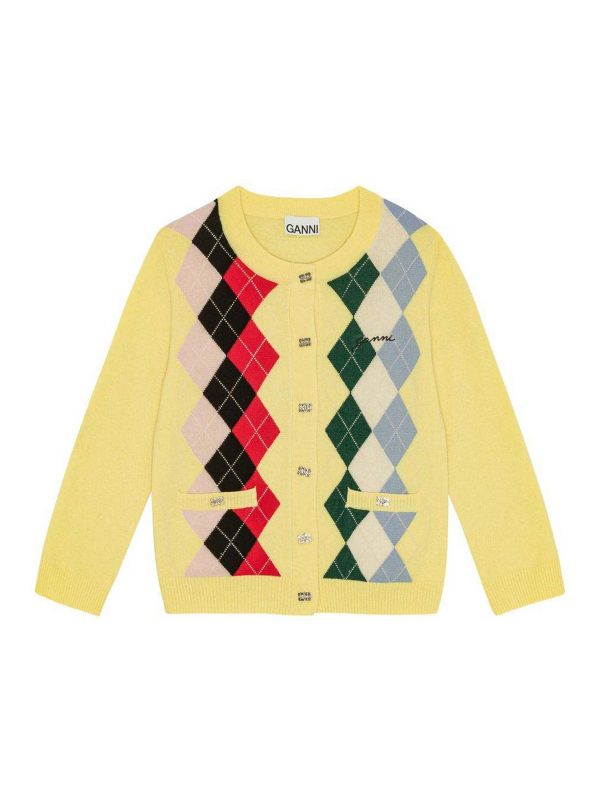 Ganni Cardigan - Jaune