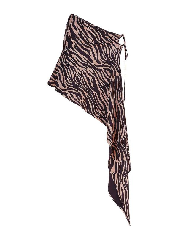 The Attico Mini Jupe - Marron