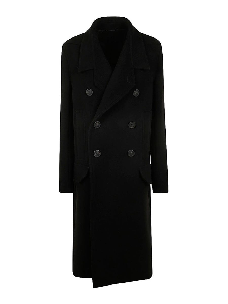 Rick Owens Manteau Long - Noir