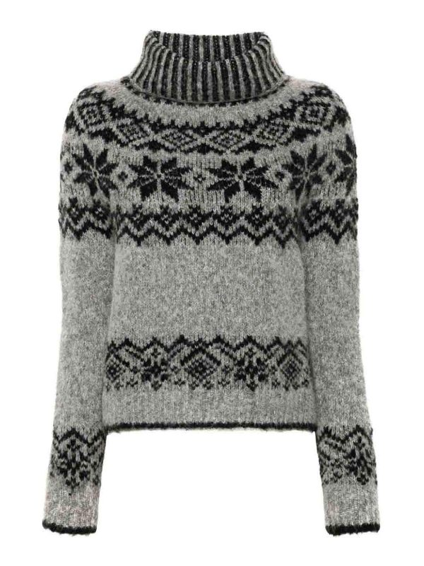 Semicouture Pull Col Rond - Gris