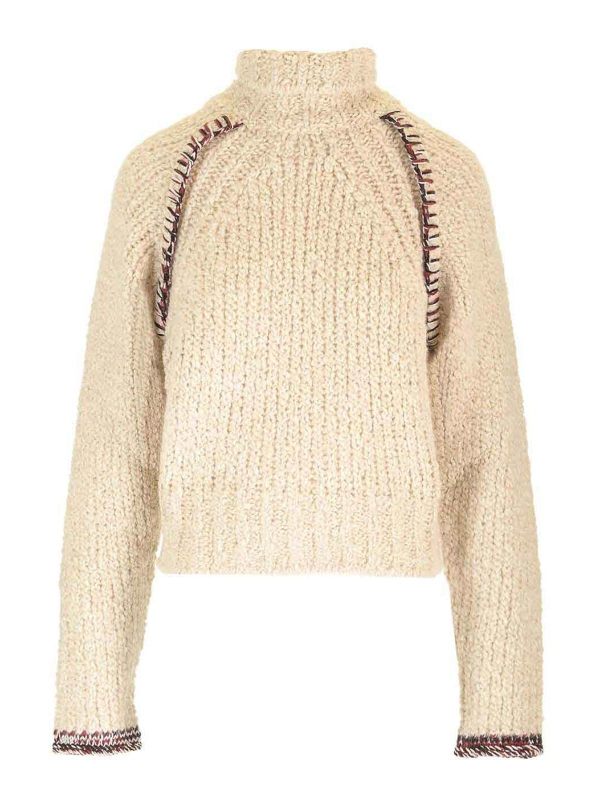 Durazzi Milano Pull Col Rond - Beige