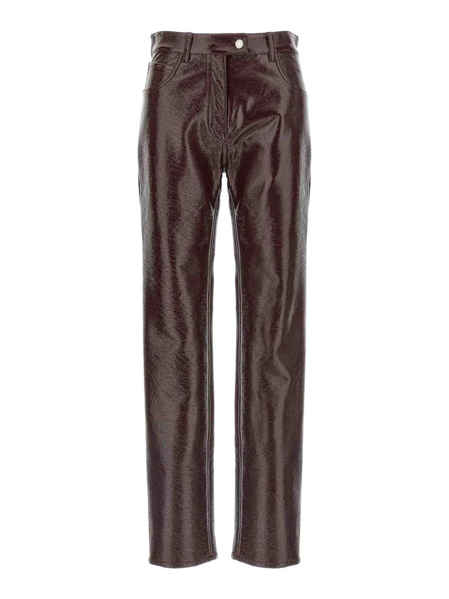 Courreges Pantalons Décontractés - Rouge Brun