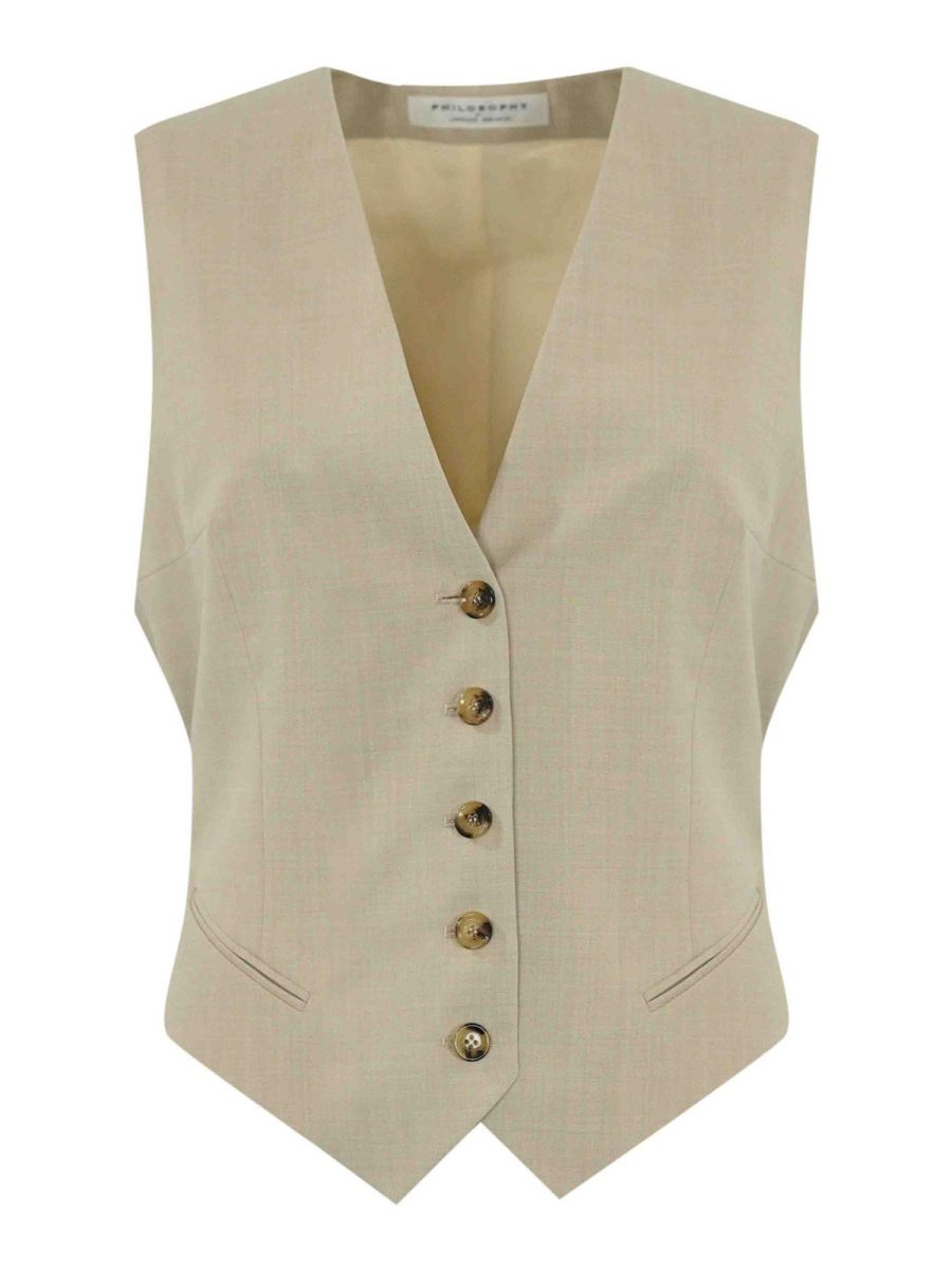 Philosophy di Lorenzo Serafini Gilet - Beige