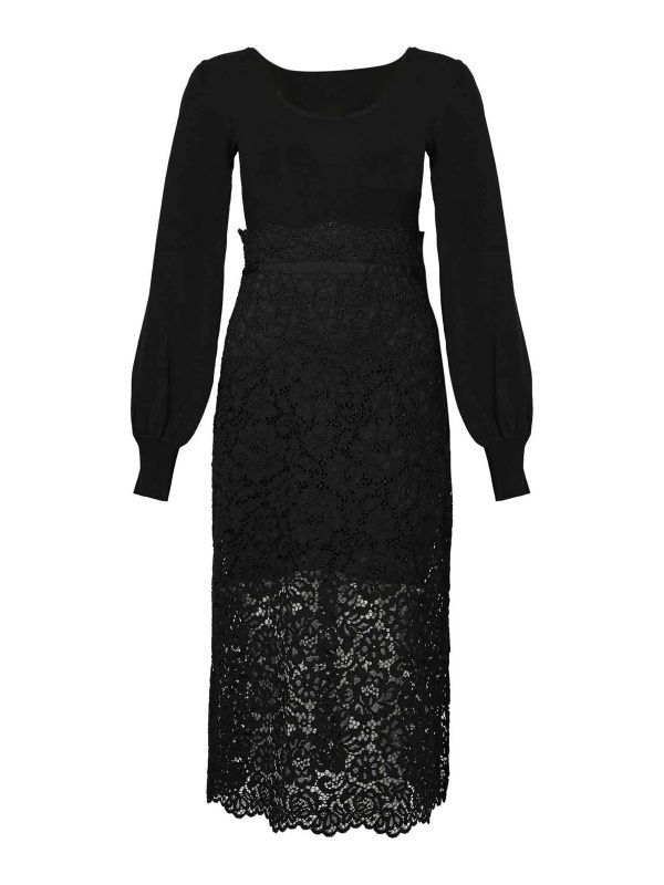 Twinset Robe Au Genou - Noir