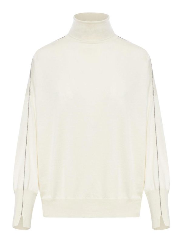 Brunello Cucinelli Pull Col Rond - Blanc
