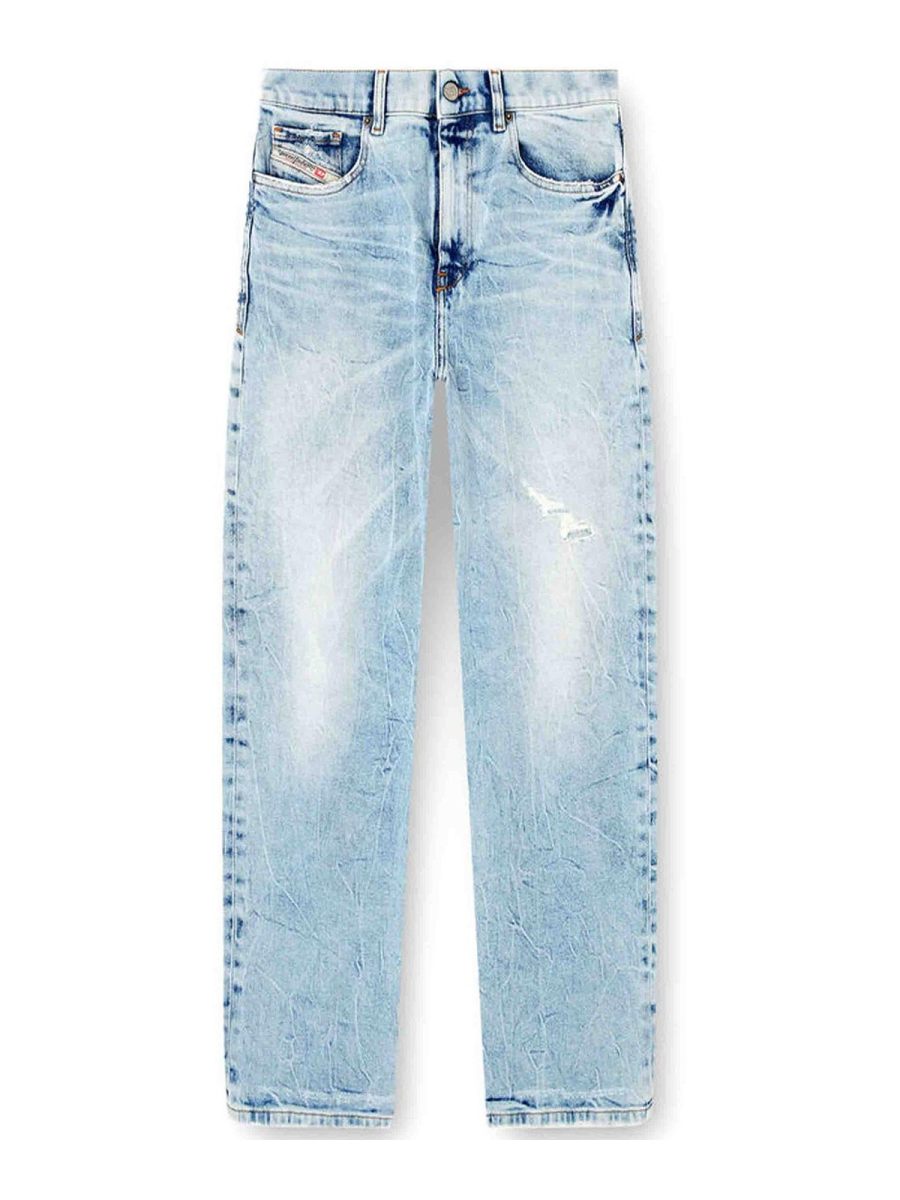 Diesel Jean Droit - Foncé Délavé