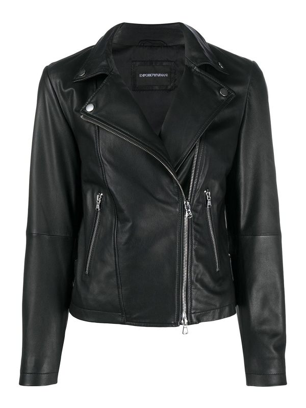 Emporio Armani Blouson En Cuir - Noir