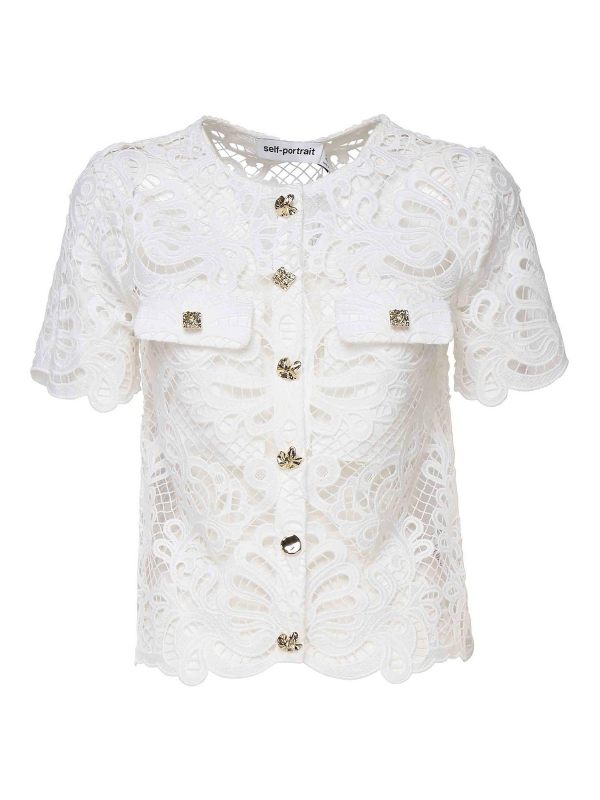Self Portrait Veste Casual - Blanc