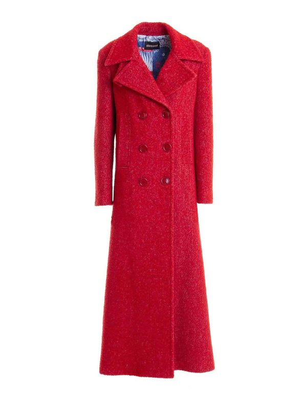 Roberto Cavalli Manteau Court - Rouge