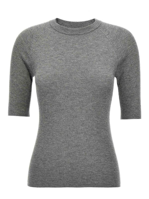 Brunello Cucinelli Pull Col Rond - Gris