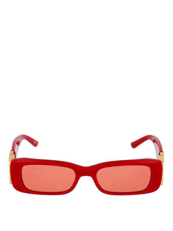 Balenciaga Lunettes De Soleil - Rouge