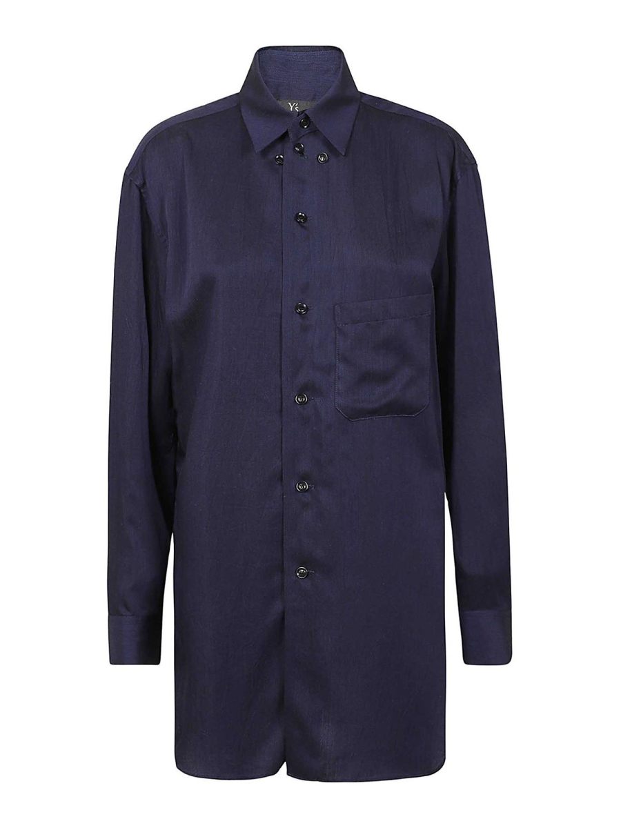Yohji Yamamoto Chemise - Foncé Délavé