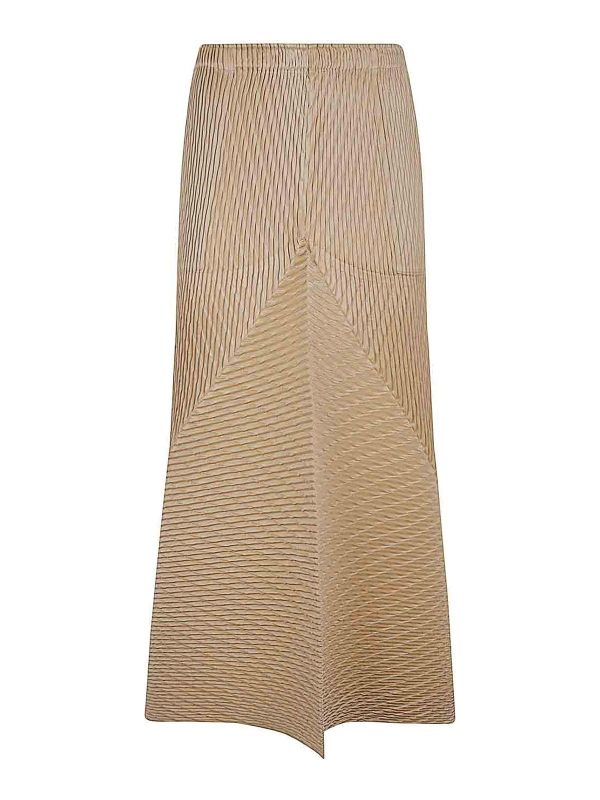 Pleats Please Issey Miyake Jupe Midi - Couleur Chair
