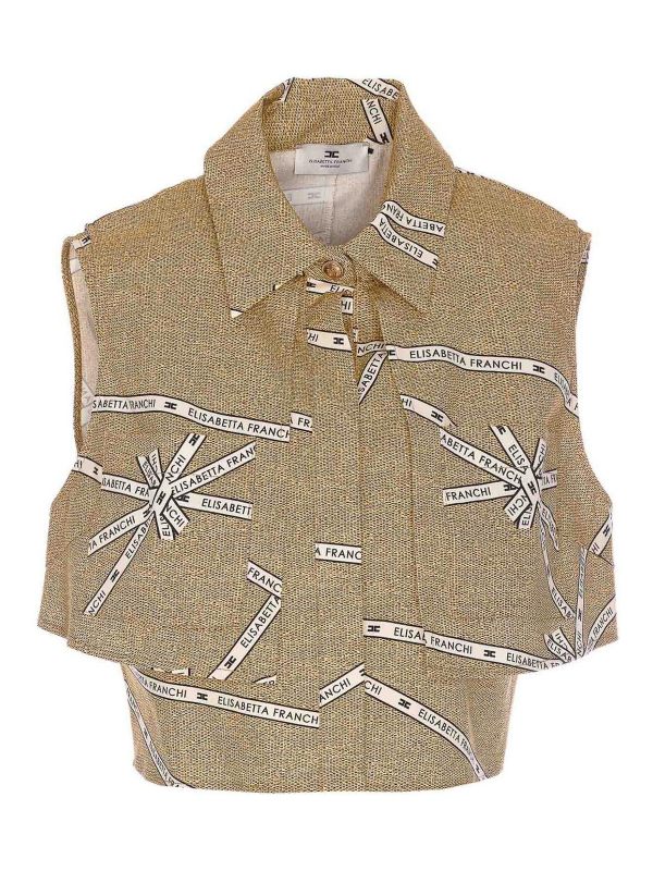 Elisabetta Franchi Gilet - Beige