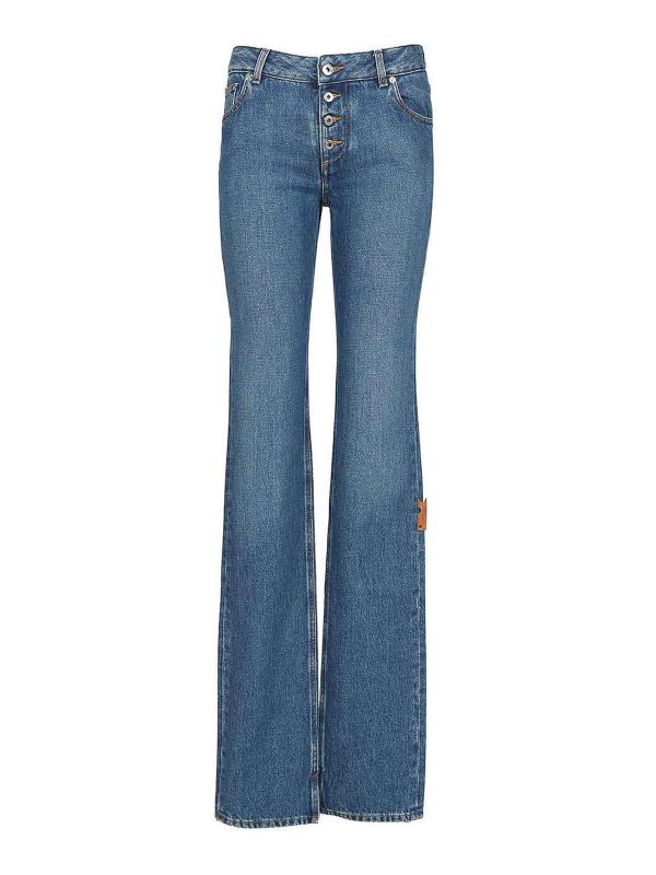 Off-White Jean Bootcut - Bleu