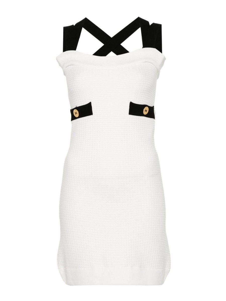 Patou Robe Au Genou - Blanc