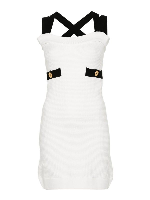 Patou Robe Au Genou - Blanc