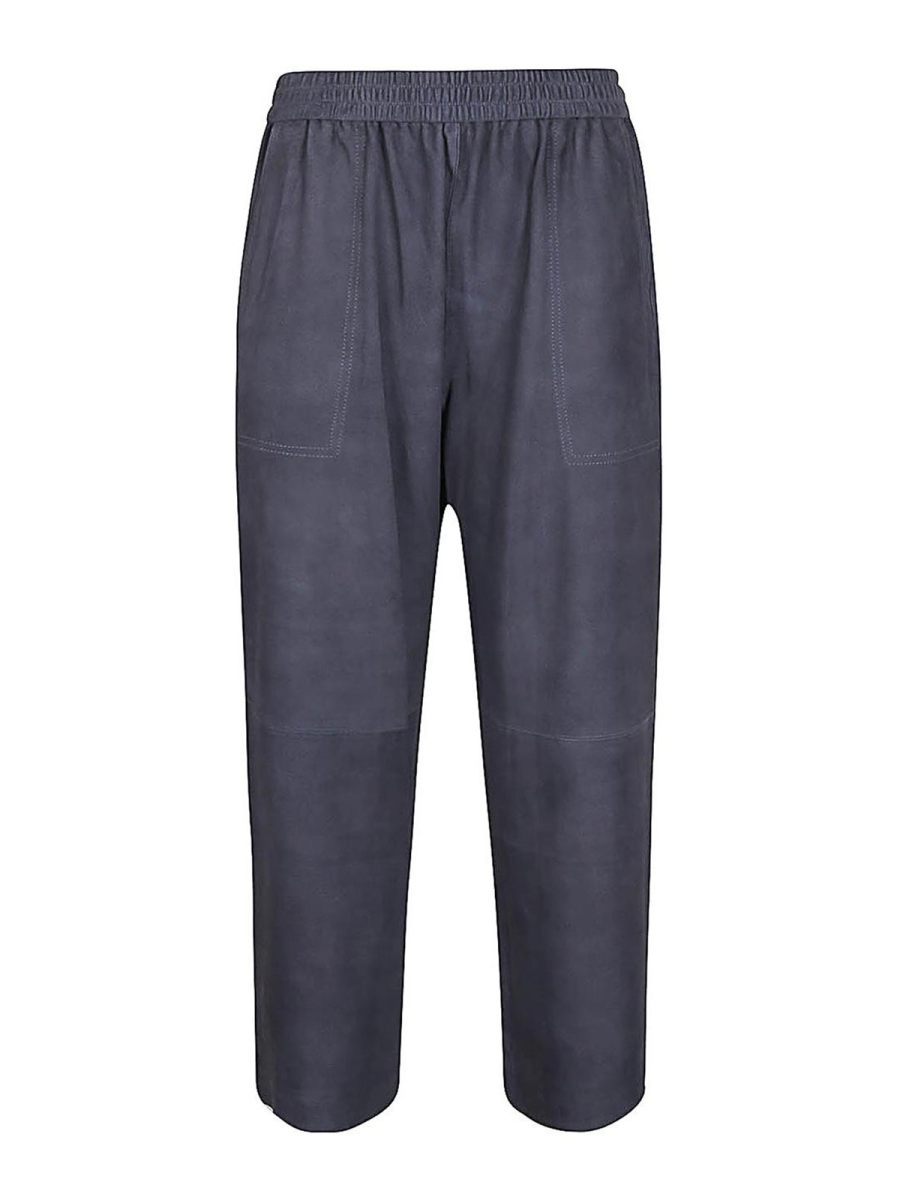 Via Masini 80 Pantalons En Cuir - Bleu
