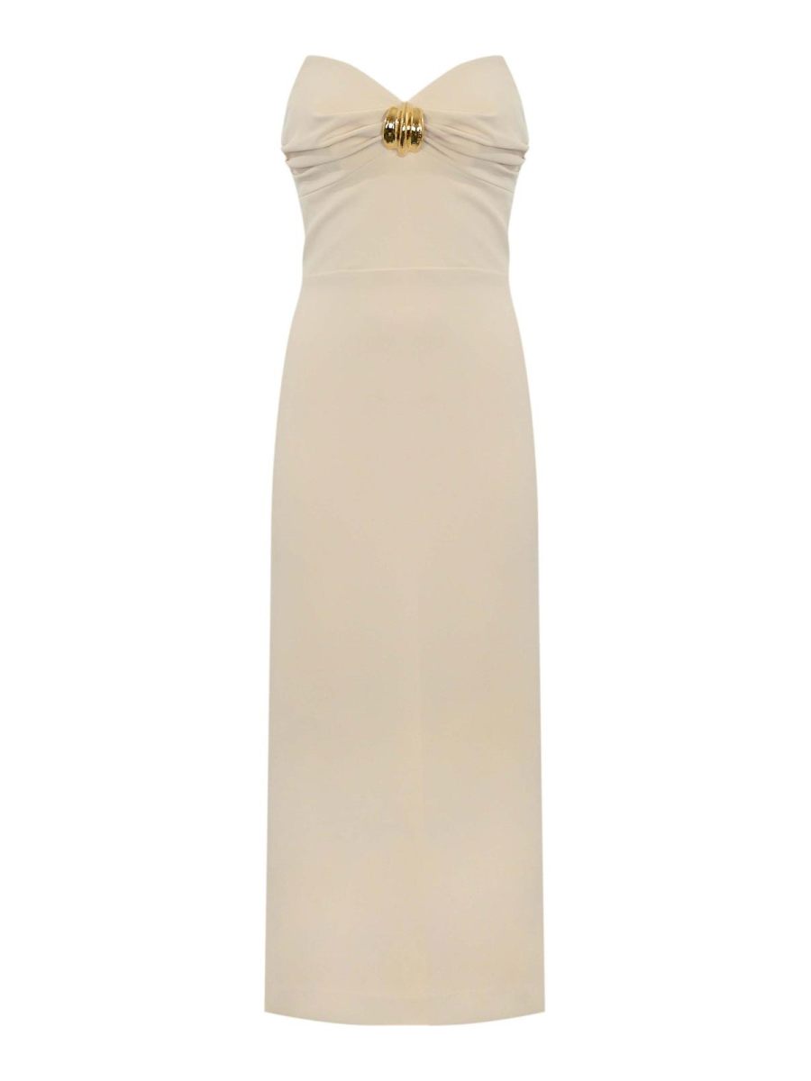 Elisabetta Franchi Robe Au Genou - Crème
