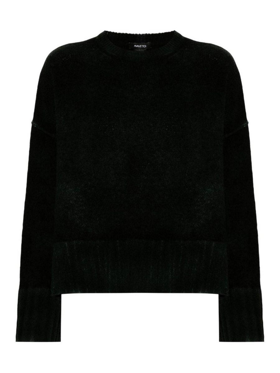 Avant Toi Pull Col Rond - Vert Foncé