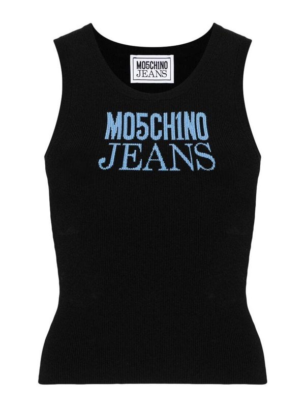 Moschino Jeans Pull Col Rond - Noir