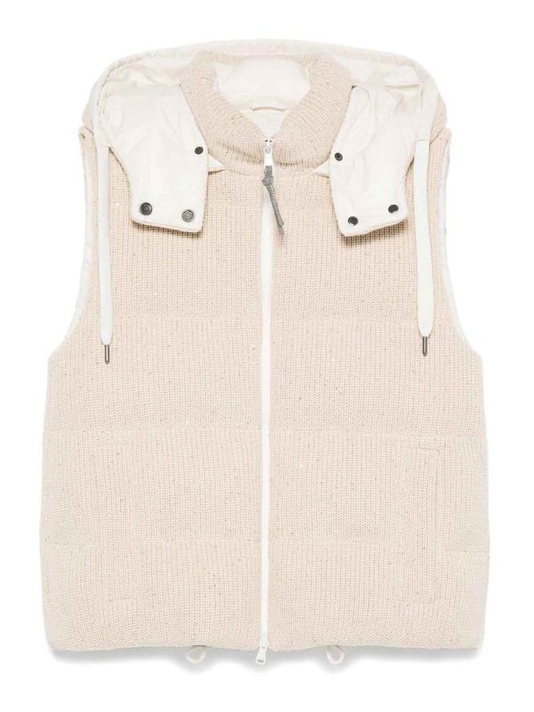 Brunello Cucinelli Pull Col Bateau - Beige