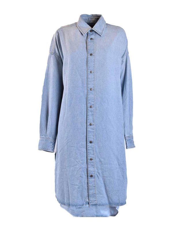 Diesel Robe Au Genou - Foncé Délavé
