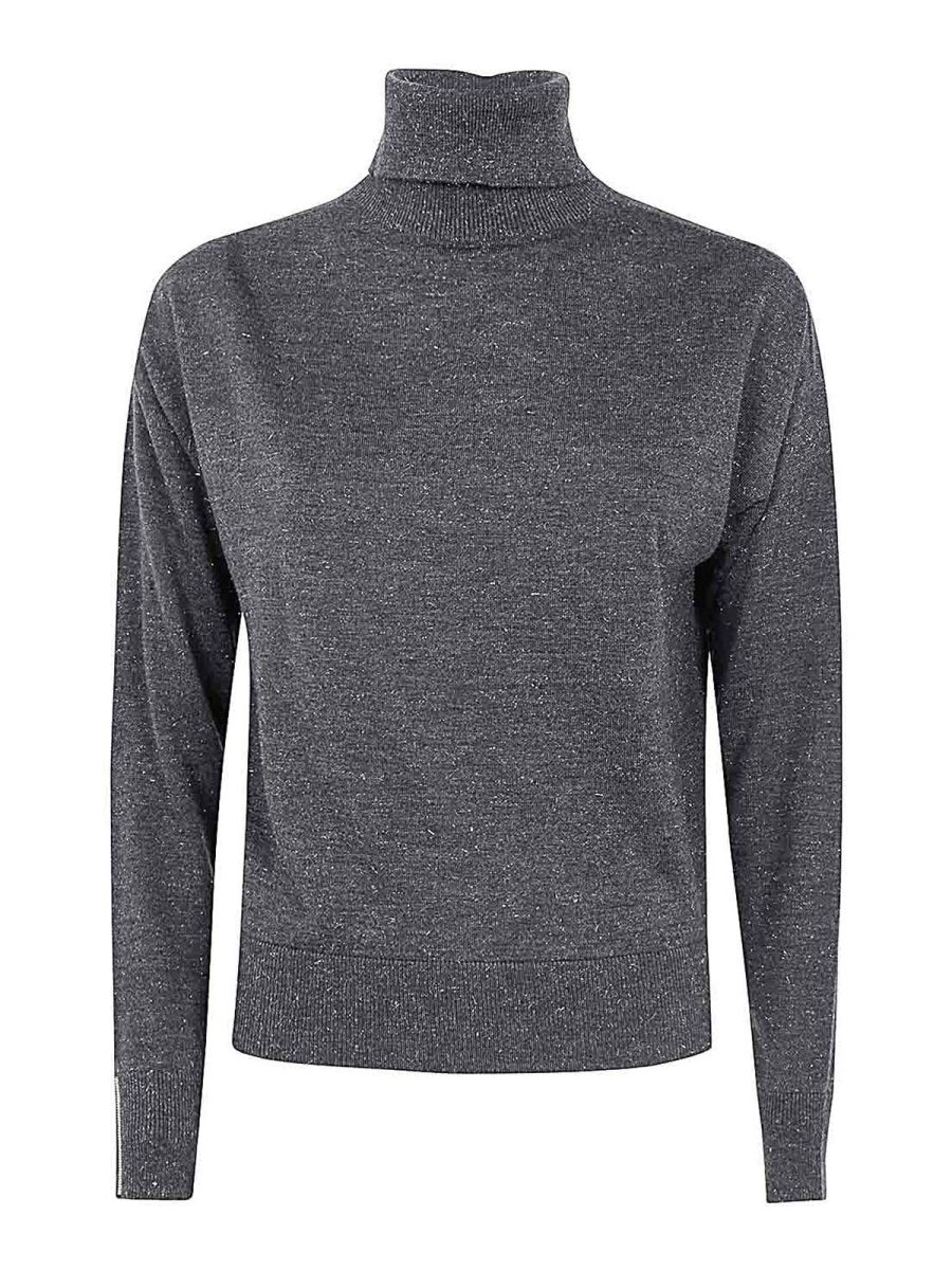 Peserico Pull Col Rond - Gris