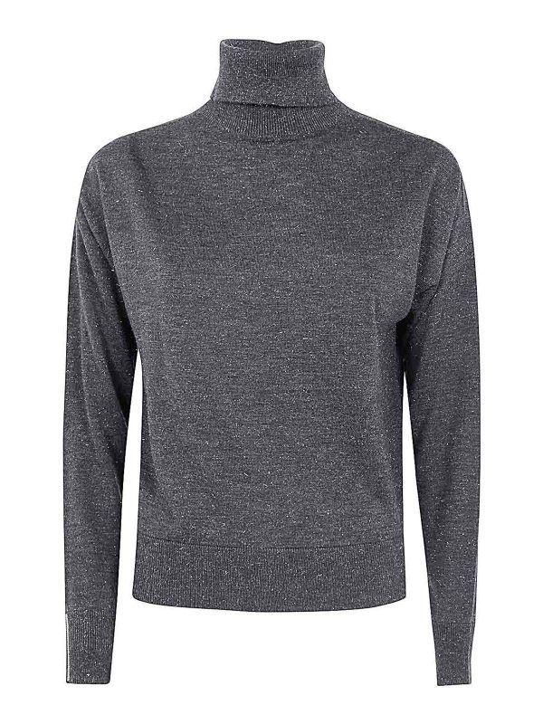 Peserico Pull Col Rond - Gris