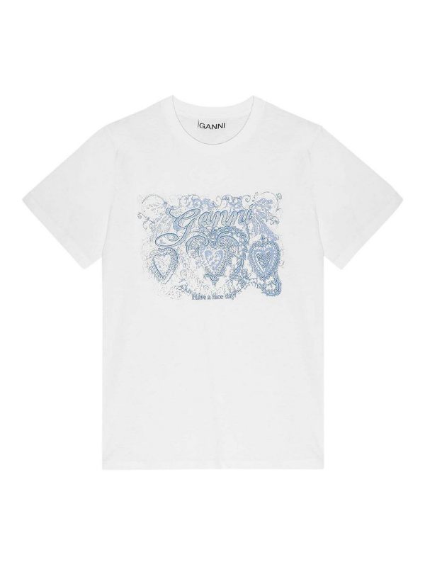 Ganni T-Shirt - Blanc