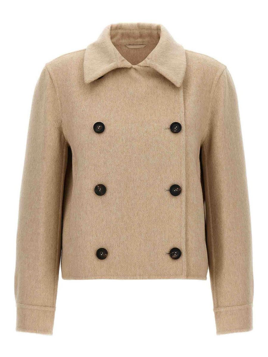 Brunello Cucinelli Manteau Court - Beige