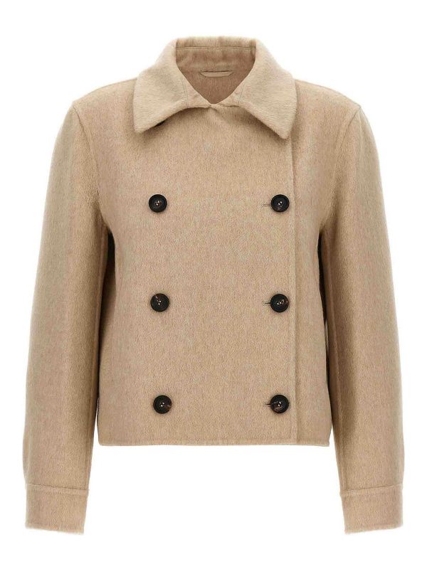 Brunello Cucinelli Manteau Court - Beige