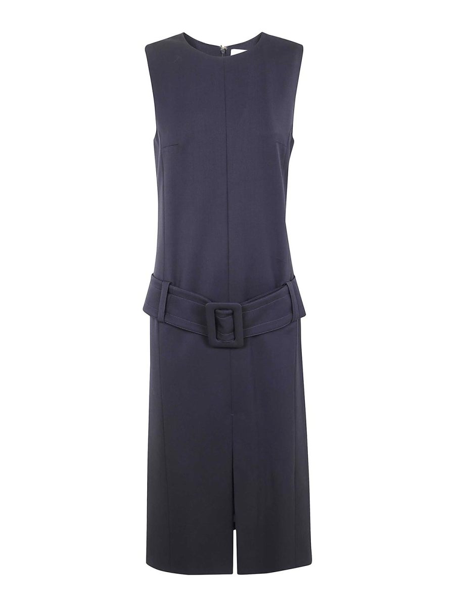 Patou Robe Au Genou - Bleu