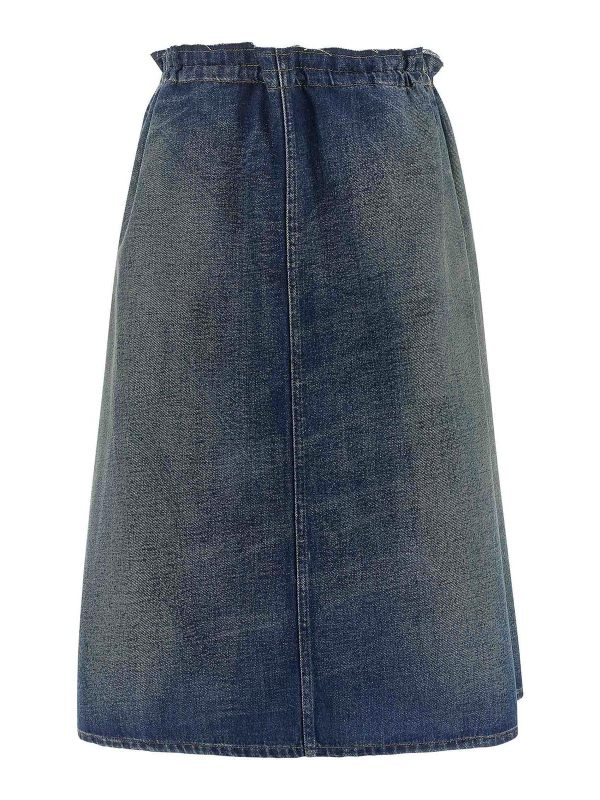 MM6 Maison Margiela Jupe Midi - Bleu