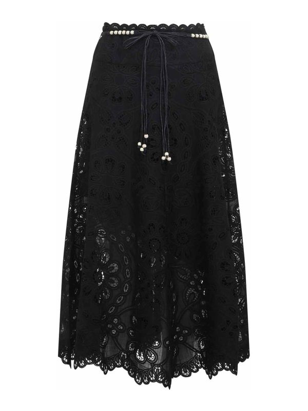 Zimmermann Jupe Midi - Noir