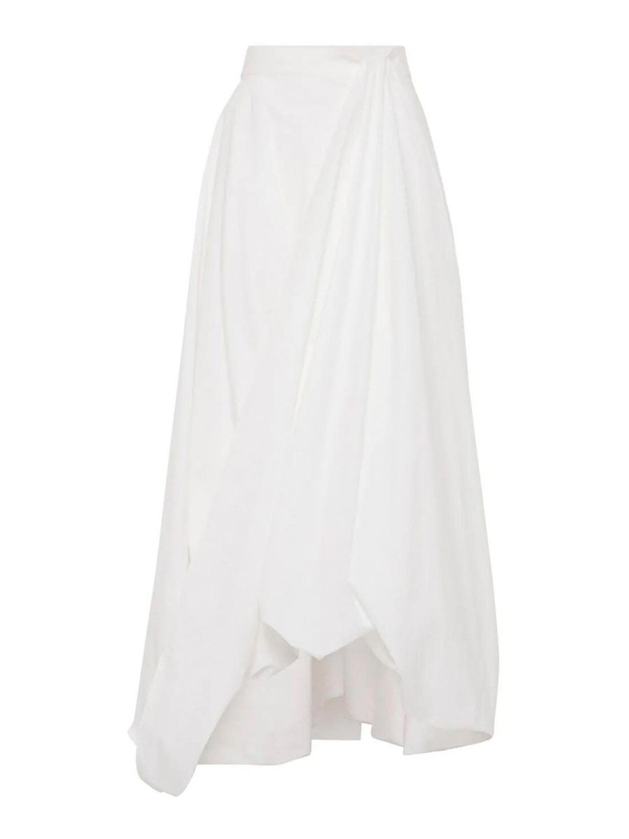 Brunello Cucinelli Jupe Midi - Blanc