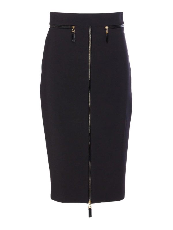Elisabetta Franchi Jupe Midi - Noir