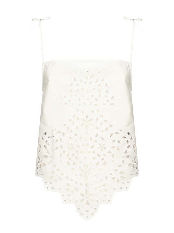 Self Portrait Top - Blanc