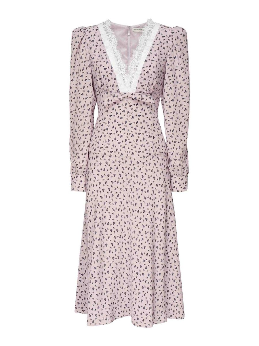 Alessandra Rich Robe Au Genou - Couleur Chair