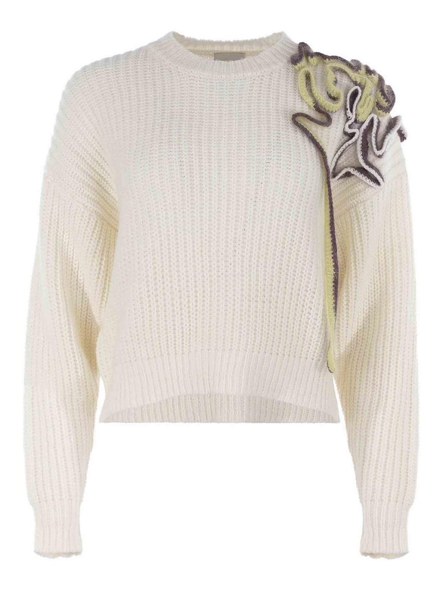 Alysi Pull Col Rond - Beige