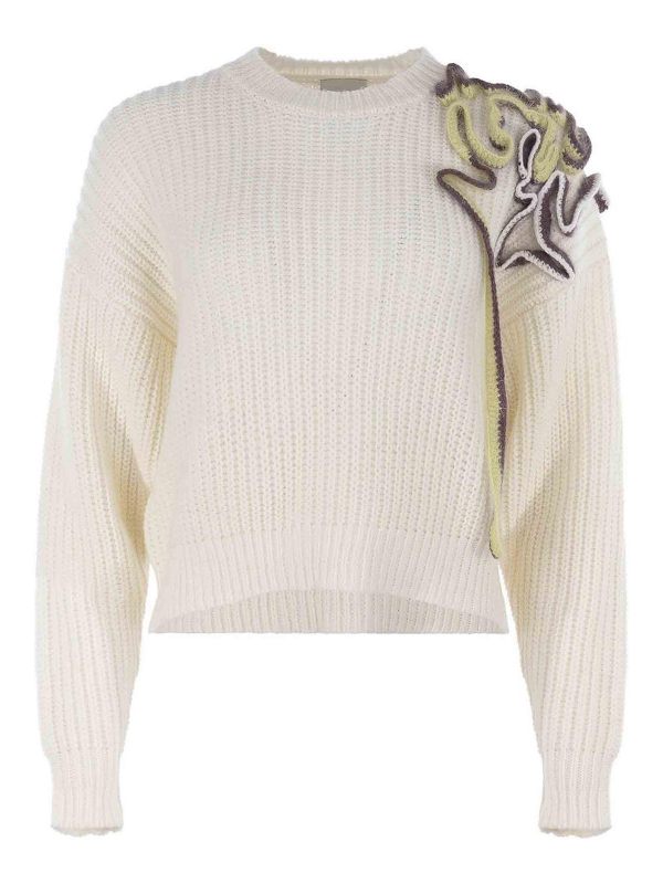 Alysi Pull Col Rond - Beige