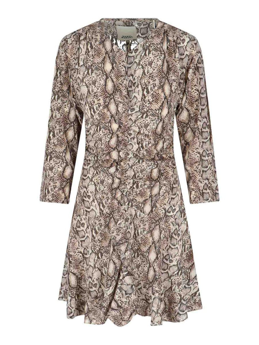 Isabel Marant Robe Au Genou - Beige