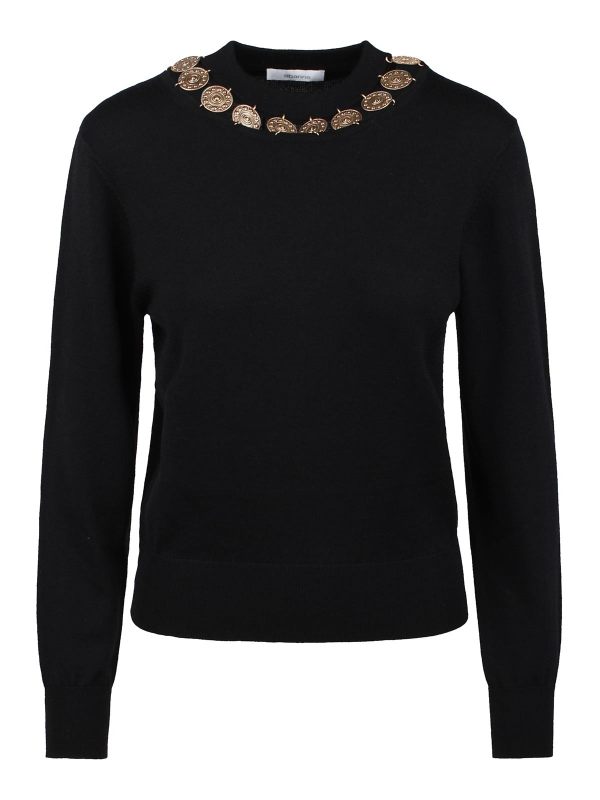 Rabanne Pull Col Rond - Noir