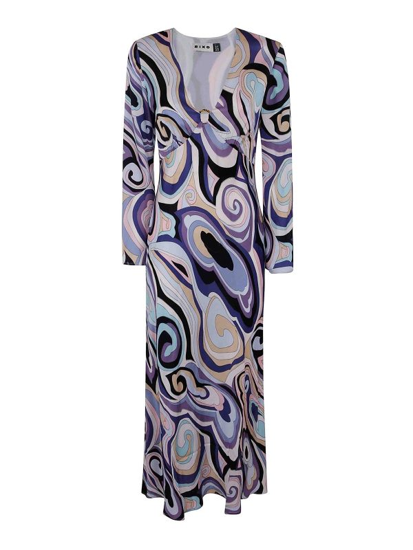 Rixo Maxi Robe - Bleu