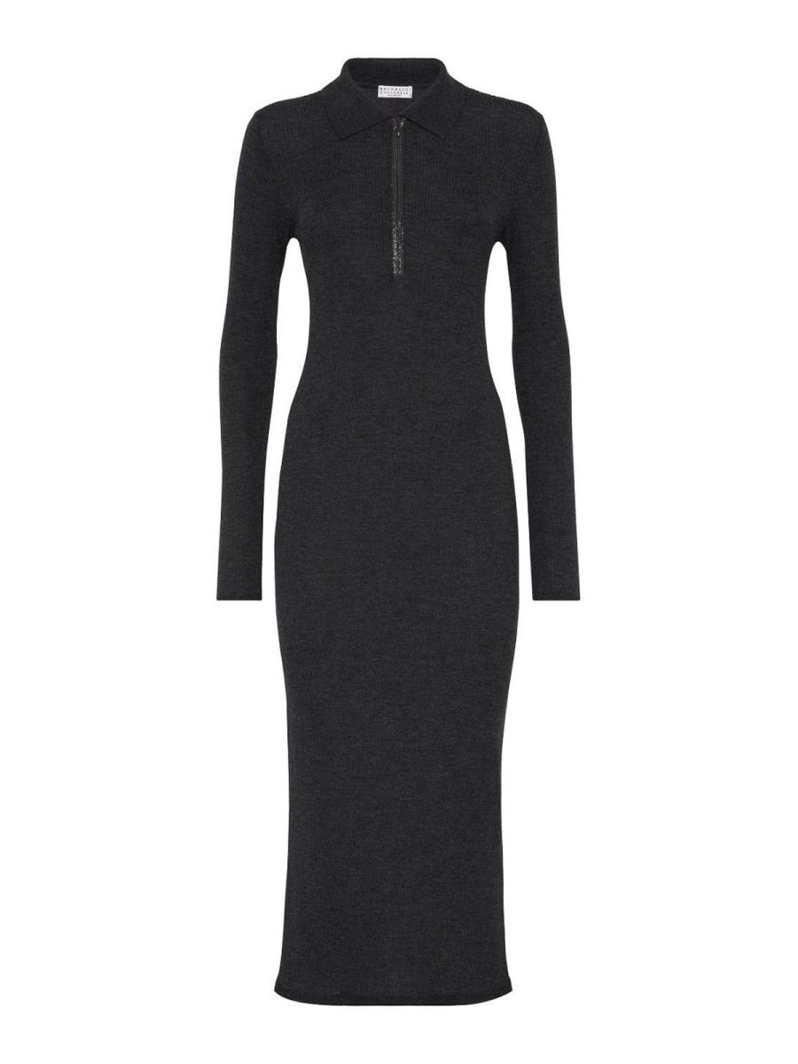 Brunello Cucinelli Maxi Robe - Gris