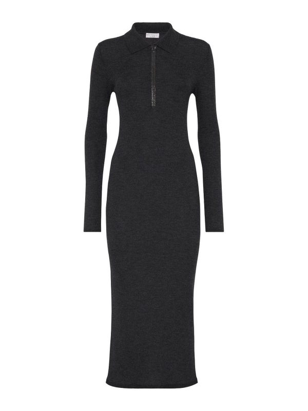 Brunello Cucinelli Maxi Robe - Gris