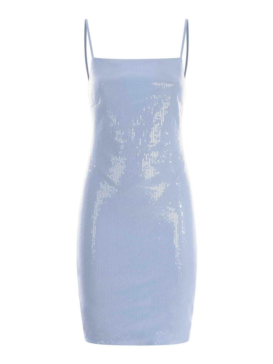Rotate Birger Christensen Robe Courte - Bleu Clair