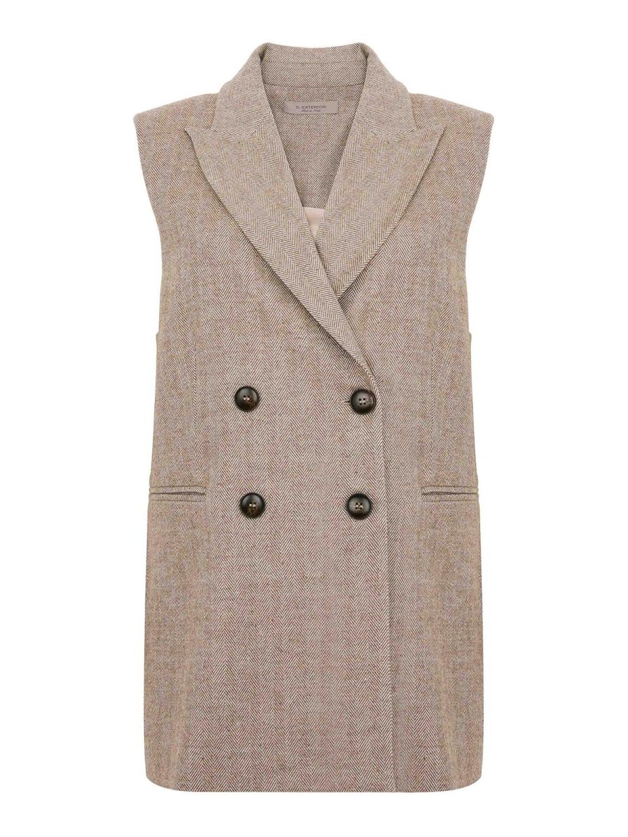 D. Exterior Gilet - Beige