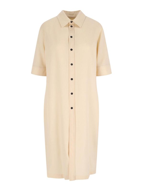 Jil Sander Robe Au Genou - Blanc